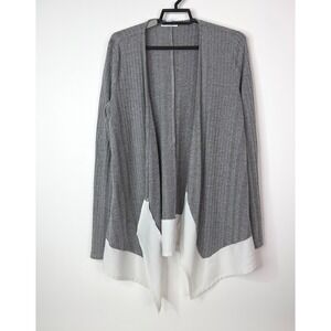 Bar III Cardigan Women's Small Open Front Long Sleeve Lightweight Business‎ Gray